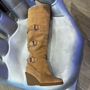 2000s Leather Nike Air Wedge Boots